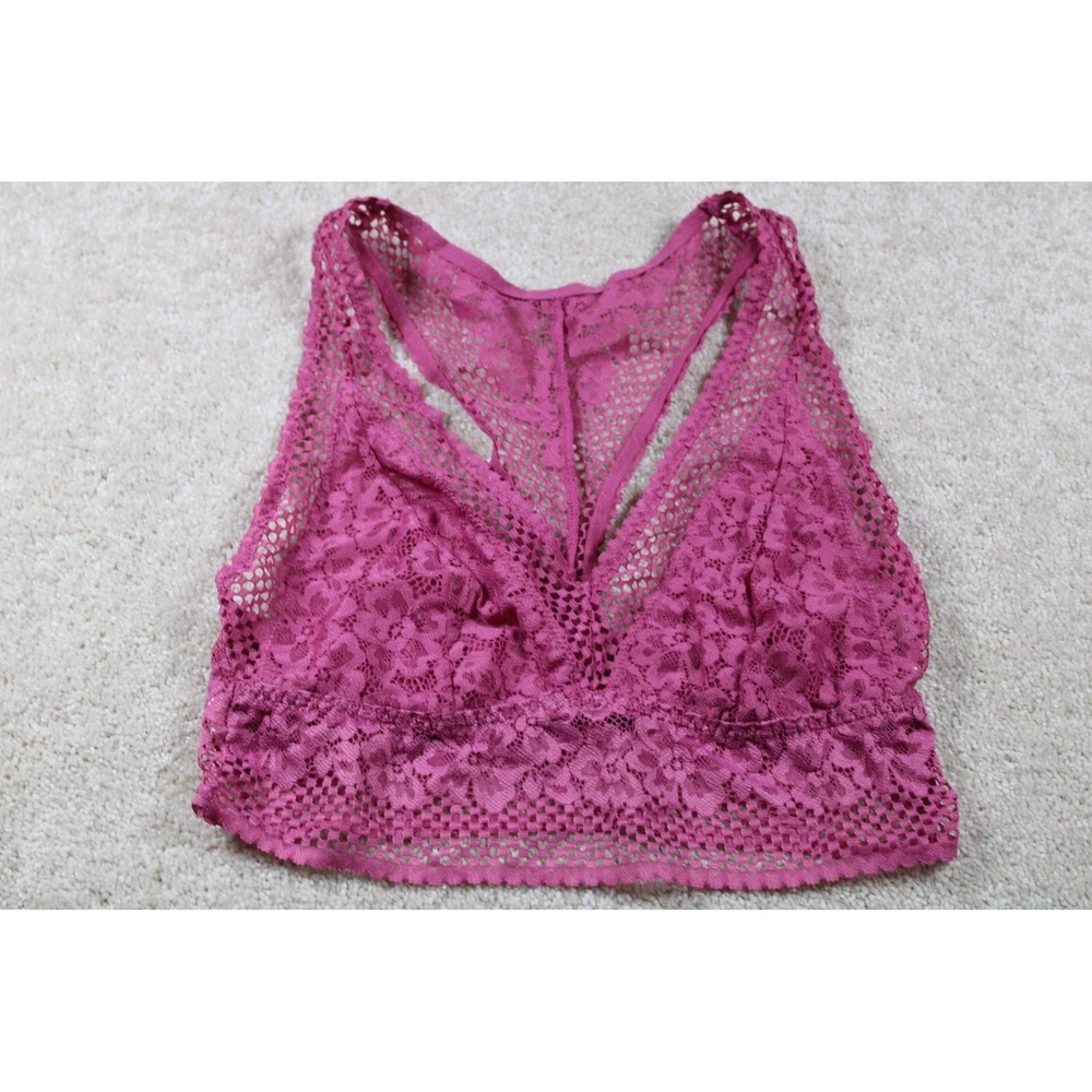 Adored by Adore Me Bralette Womens Medium Lace‎ Sheer Wireless Floral Sexy